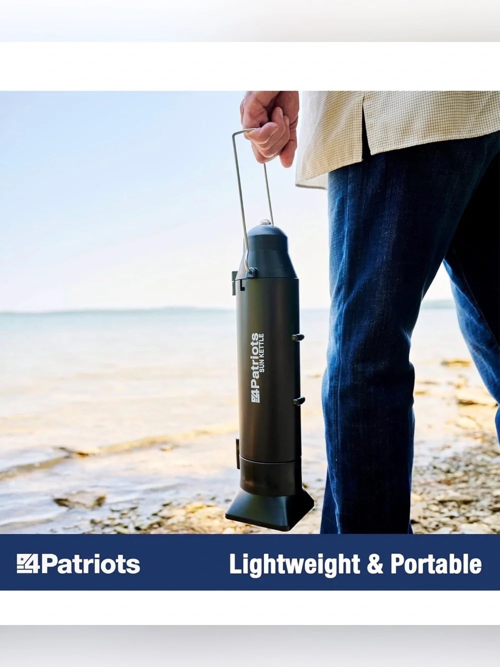 4PATRIOTS Sun Kettle Portable Solar Water Heater Camping & Emergencies, 16.9 oz